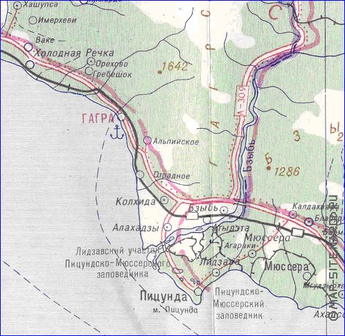 Administrativa mapa de Abecasia