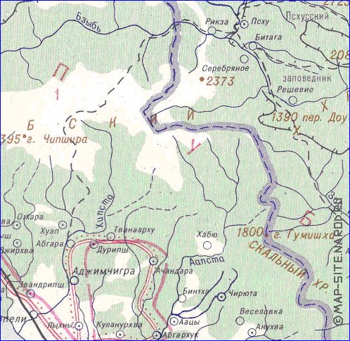 Administrativa mapa de Abecasia