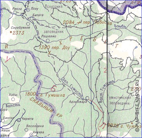 Administrativa mapa de Abecasia