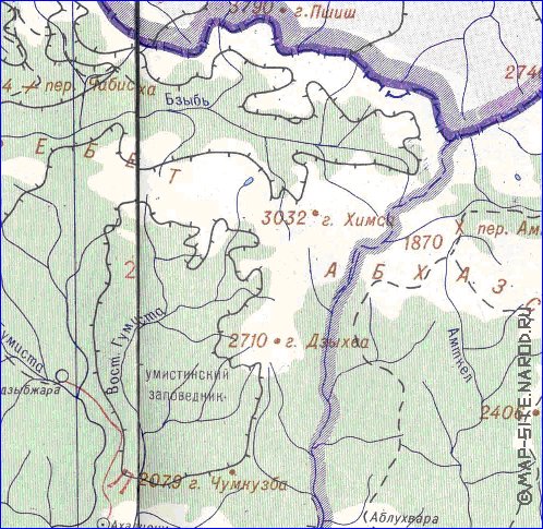 Administrativa mapa de Abecasia