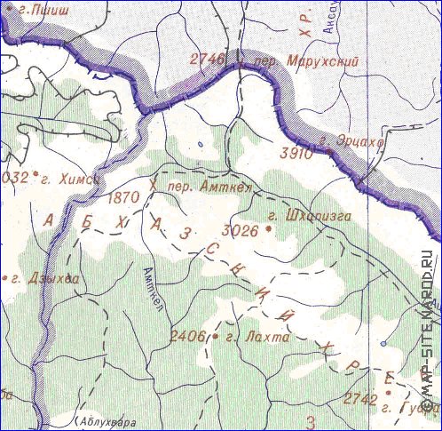 Administrativa mapa de Abecasia