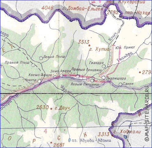 Administrativa mapa de Abecasia