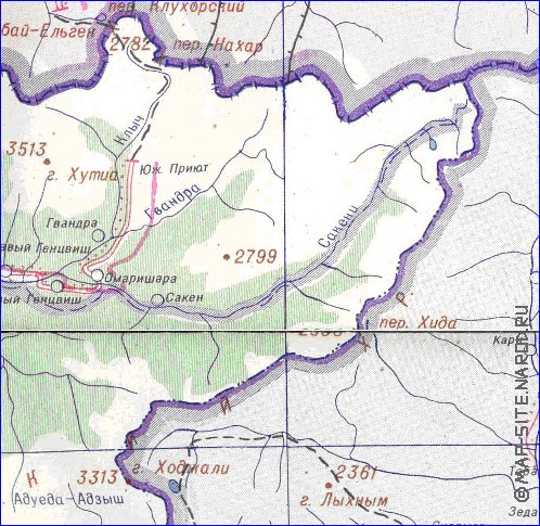 Administrativa mapa de Abecasia