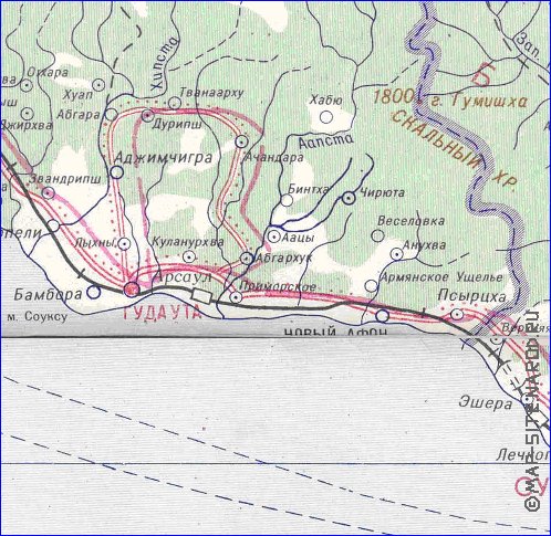 Administrativa mapa de Abecasia