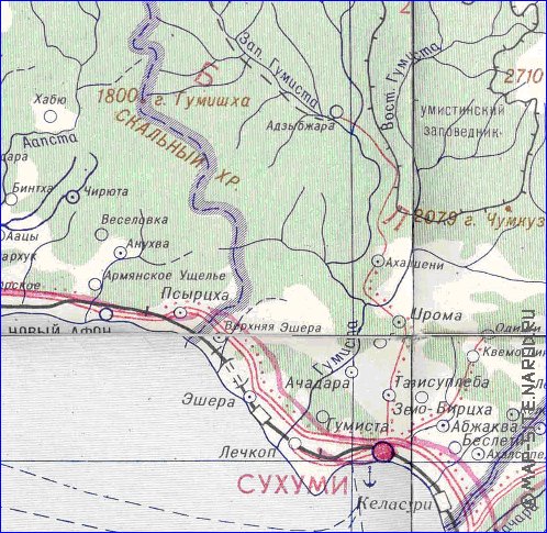 Administrativa mapa de Abecasia