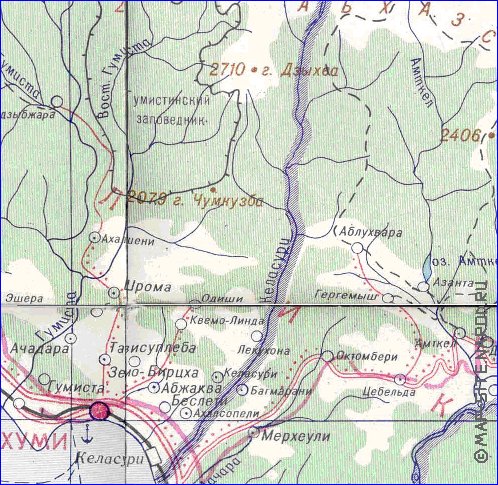 Administrativa mapa de Abecasia