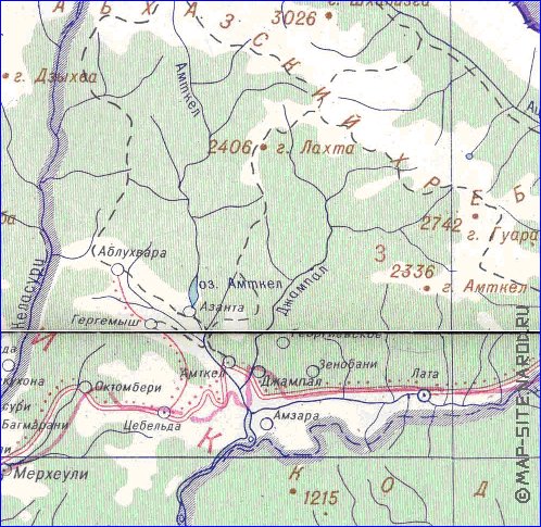 Administrativa mapa de Abecasia