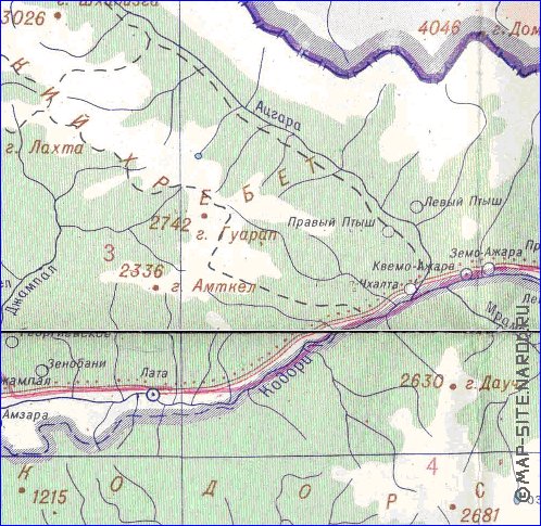 Administrativa mapa de Abecasia