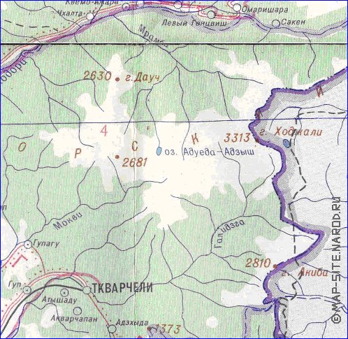 Administrativa mapa de Abecasia