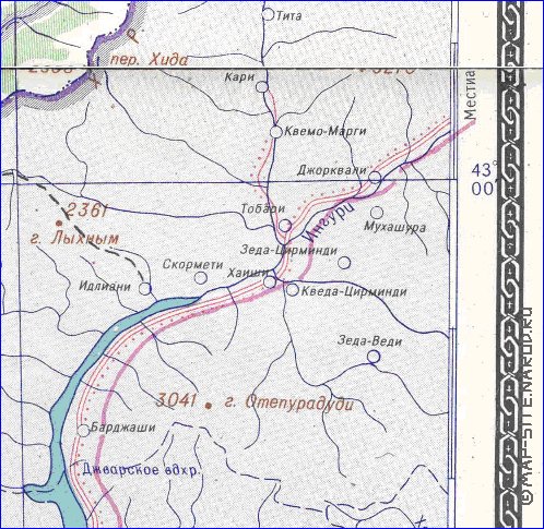 Administratives carte de Abkhazie