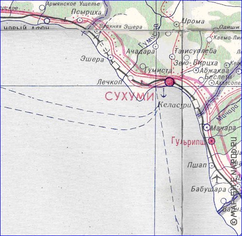 Administrativa mapa de Abecasia