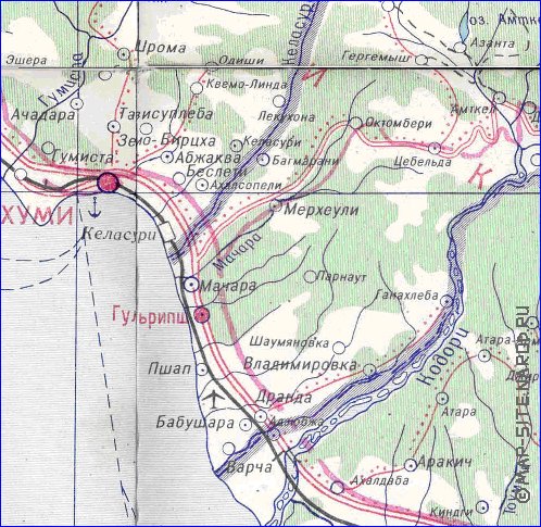 Administrativa mapa de Abecasia