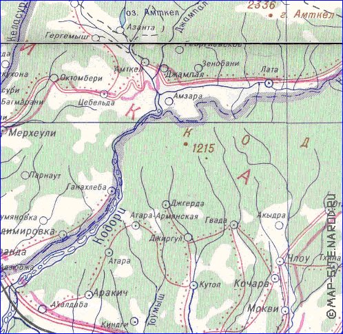 Administrativa mapa de Abecasia