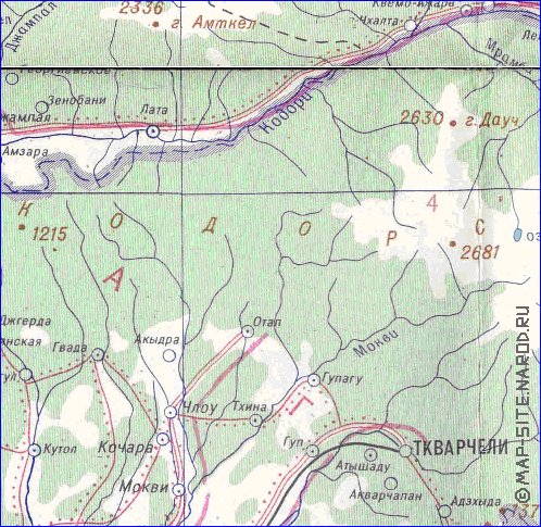 Administratives carte de Abkhazie