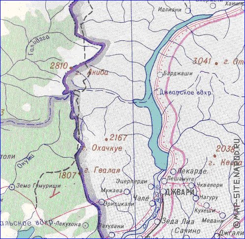 Administrativa mapa de Abecasia