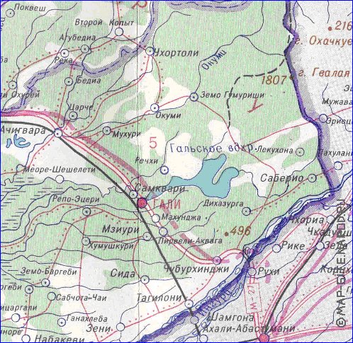 Administrativa mapa de Abecasia