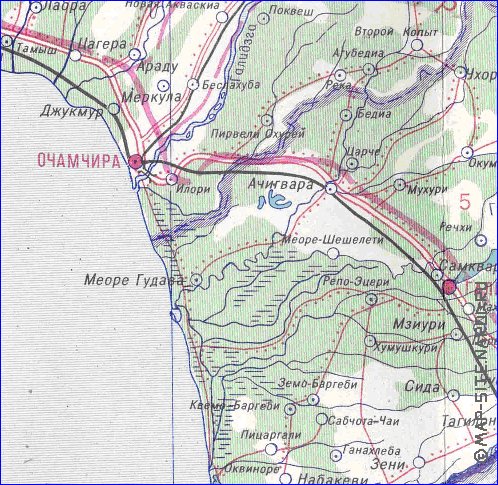 Administrativa mapa de Abecasia