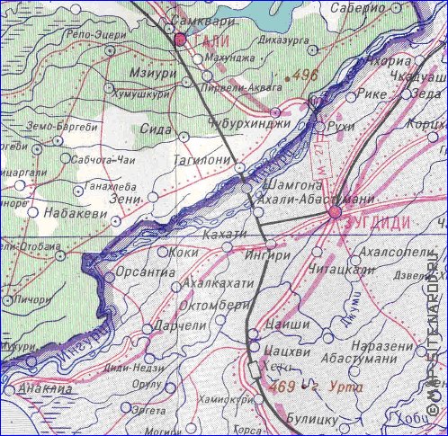 Administrativa mapa de Abecasia