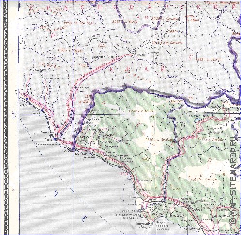 Administrativa mapa de Abecasia