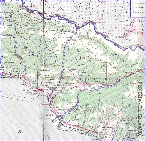 Administrativa mapa de Abecasia