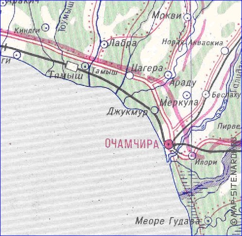 Administratives carte de Abkhazie