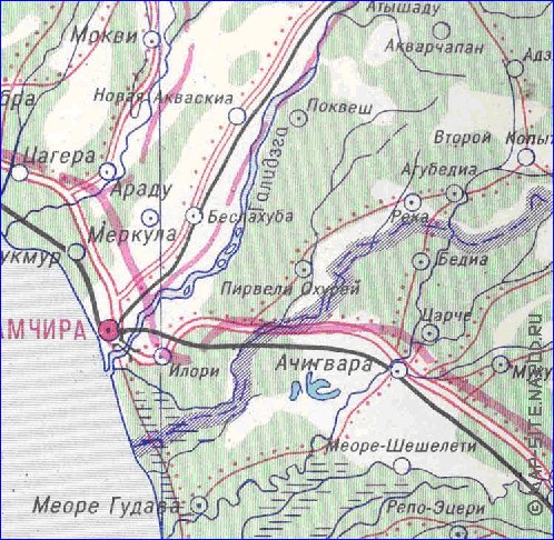 Administrativa mapa de Abecasia