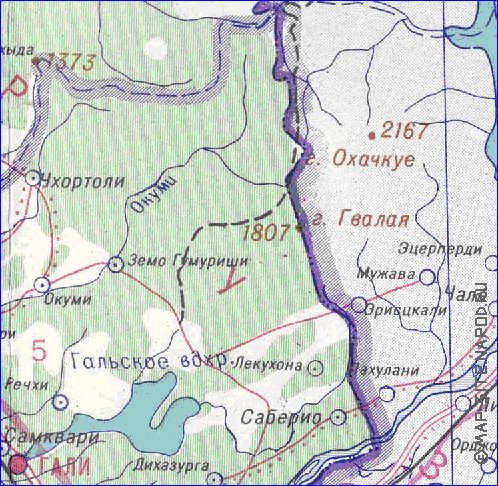 Administrativa mapa de Abecasia