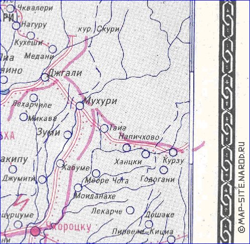 Administrativa mapa de Abecasia