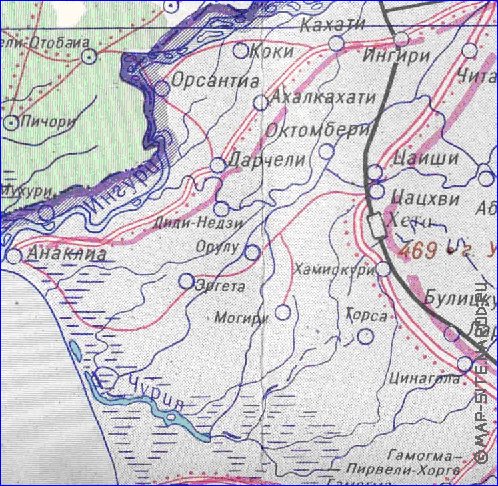 Administrativa mapa de Abecasia