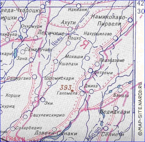 Administrativa mapa de Abecasia