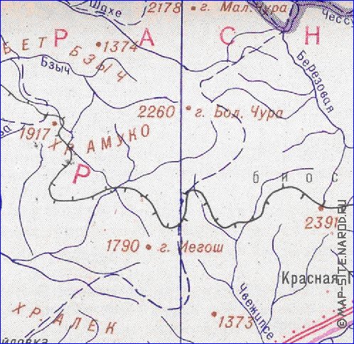 Administratives carte de Abkhazie