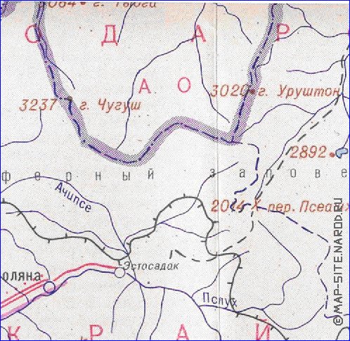 Administrativa mapa de Abecasia