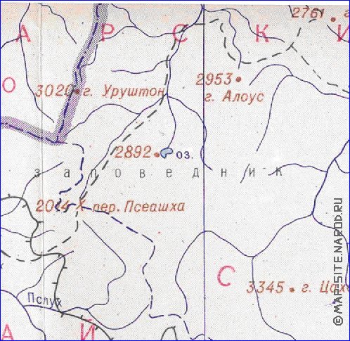 Administrativa mapa de Abecasia