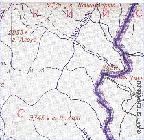 Administrativa mapa de Abecasia