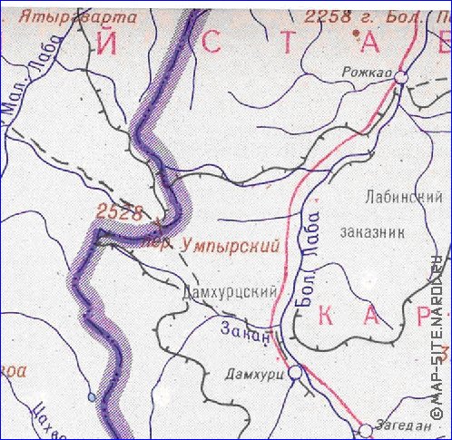 Administrativa mapa de Abecasia