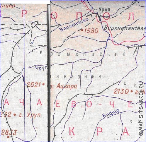 Administrativa mapa de Abecasia