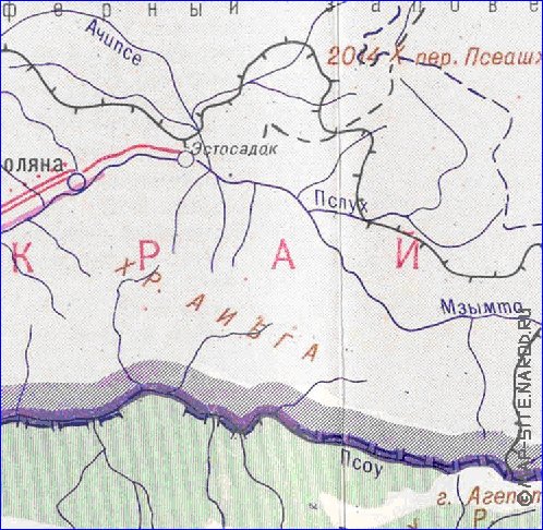 Administrativa mapa de Abecasia