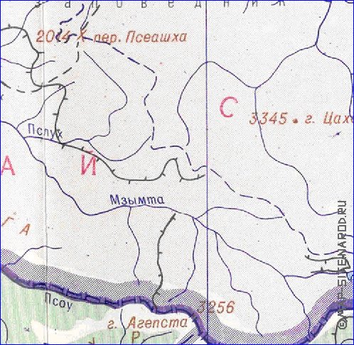 Administrativa mapa de Abecasia