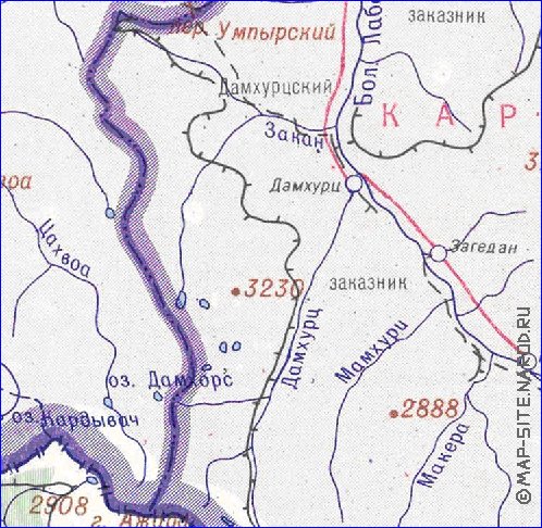 Administrativa mapa de Abecasia