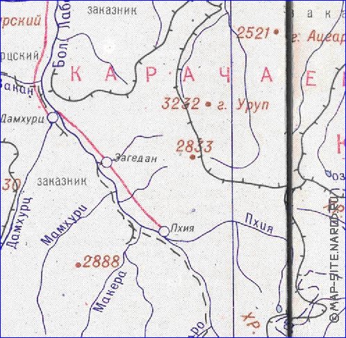 Administrativa mapa de Abecasia