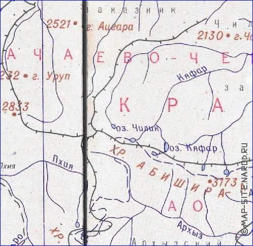 Administrativa mapa de Abecasia