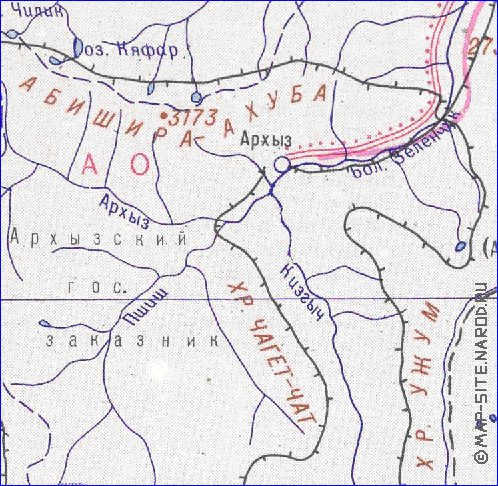 Administrativa mapa de Abecasia