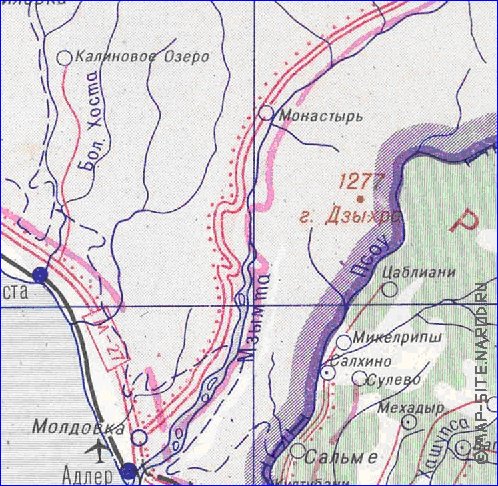 Administrativa mapa de Abecasia