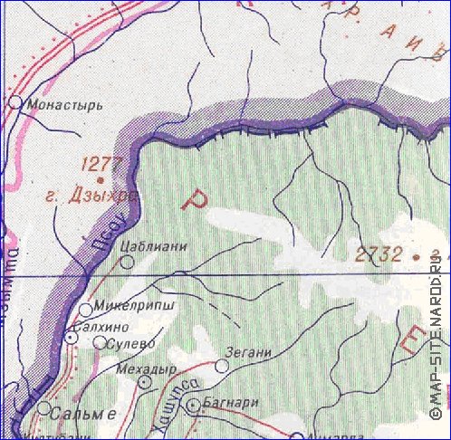 Administrativa mapa de Abecasia