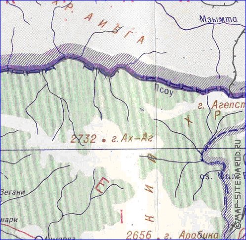 Administrativa mapa de Abecasia