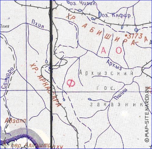 Administrativa mapa de Abecasia