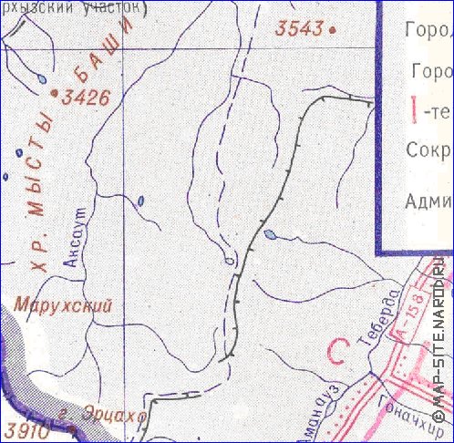 Administratives carte de Abkhazie