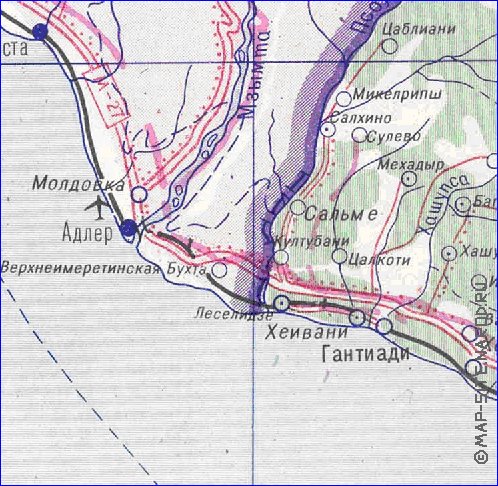 Administratives carte de Abkhazie