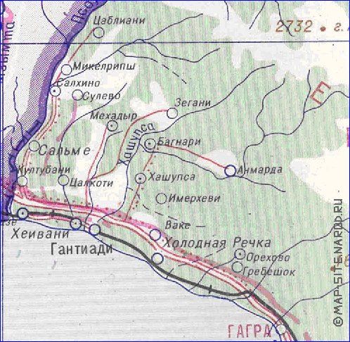 Administrativa mapa de Abecasia