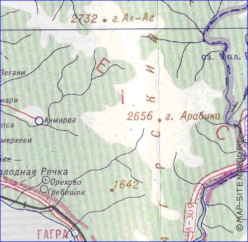 Administrativa mapa de Abecasia